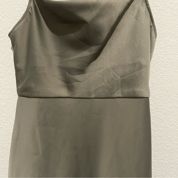 BHLDN Cali Satin Cowl-Neck Midi Slip Dress Size 4 - Picture 5 of 8